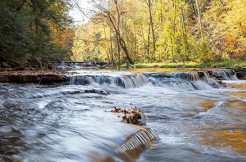 The stunning Chagrin Falls in Ohio.