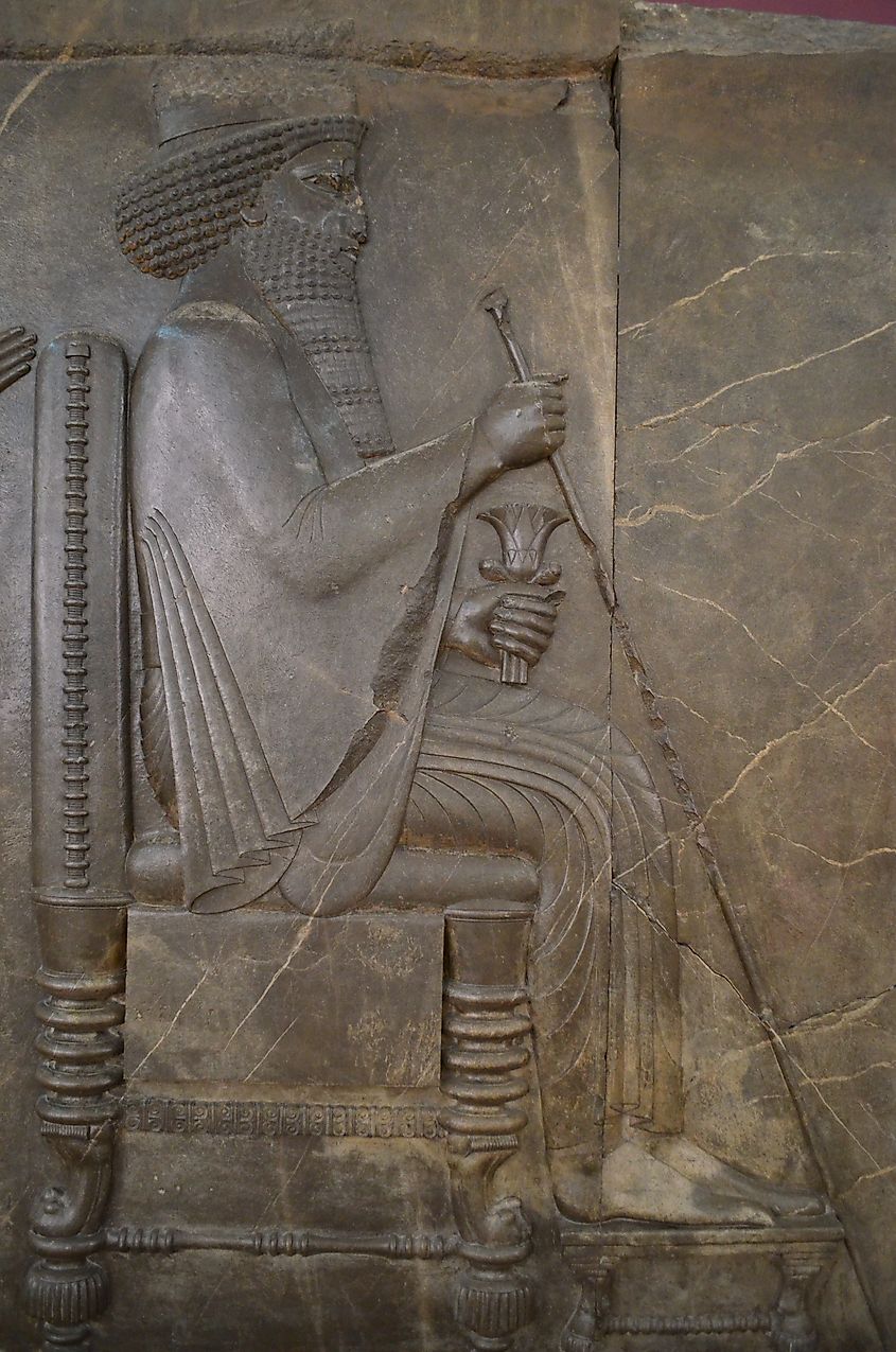 A rock relief image of Xerxes I.