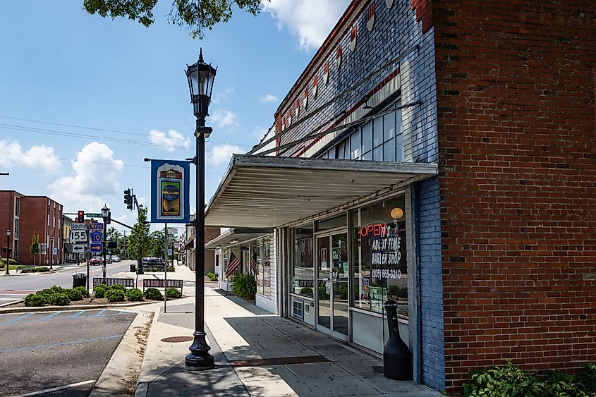 Main Street in Montevallo, Alabama