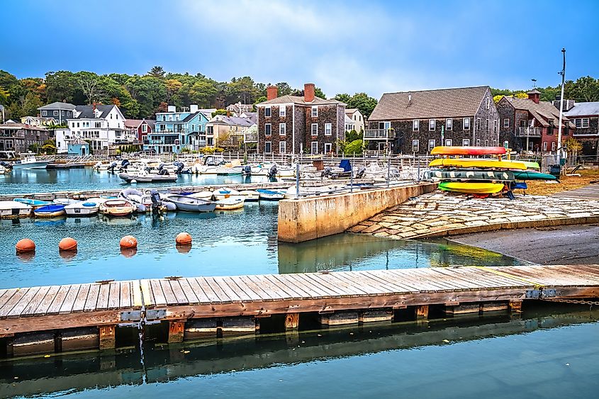 Waterfront homes in Manchester-by-the-Sea, Massachusetts.