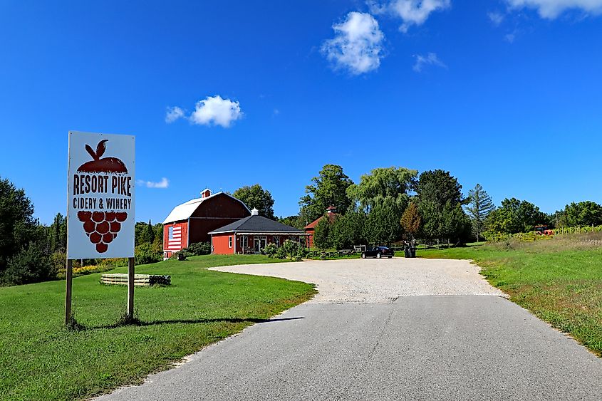 A local winery at Walloon Lake in Petoskey, Michigan.