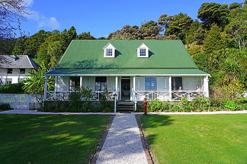 The landmark Pompallier Mission in Russell, New Zealand