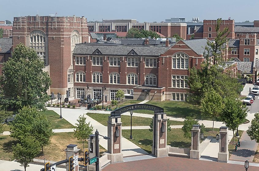 Purdue University Memorial Union and Welcome Center in West Lafayette, Indiana.