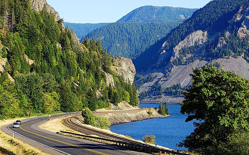 Highway near the Columbia River Gorge, via