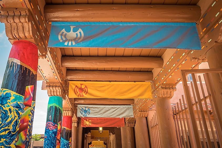 A Walkway in the Plaza in Downtown Santa Fe