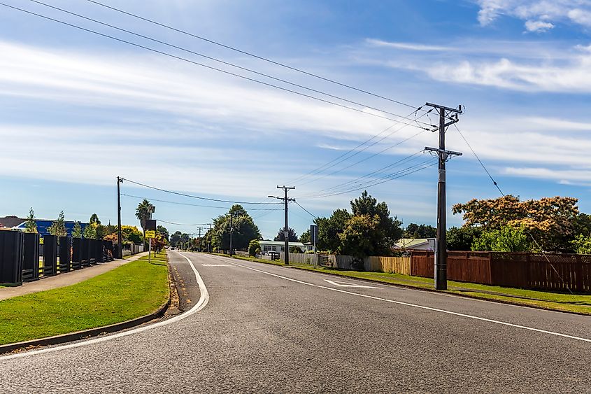 View of Beechey Street in Pirongia, New Zealand