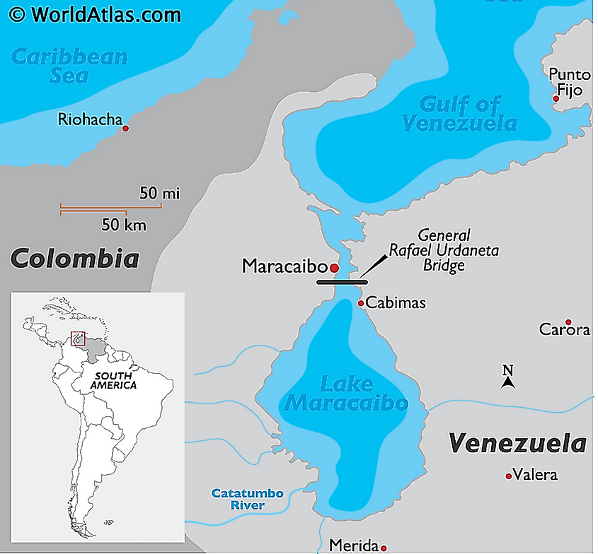 Gulf of Venezuela map