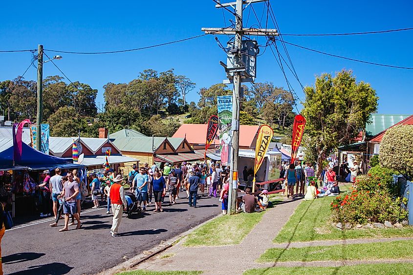 Tilba festival in full swing including gumboot and egg tossing in New South Wales, Australia