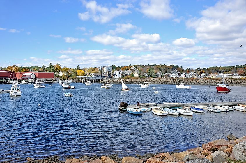 View of the Harbor of the town Manchester-by-the-Sea