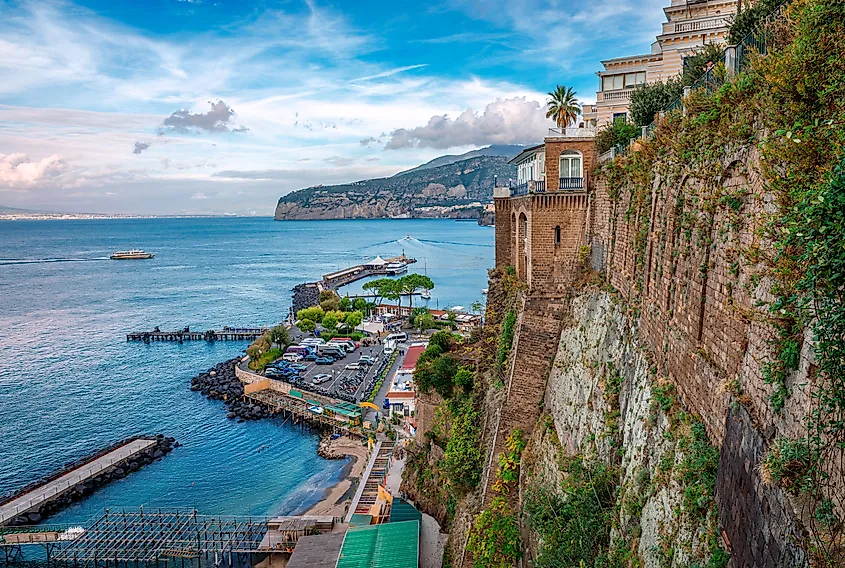 Sorrento is a town located on the Sorrentine Peninsula, overlooking the Bay of Naples in Southern Italy. 