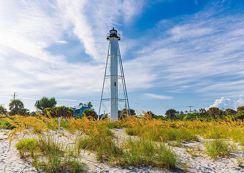 Historic Gasparilla Island Lighthouse, Gasparilla Island State Park, Boca Grande, Florida.