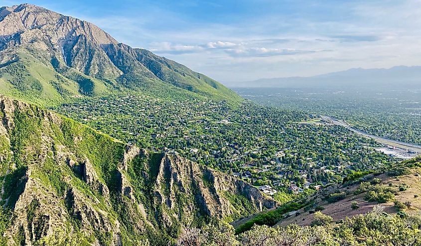 View from Pipeline Trail in Millcreek Canyon, Salt Lake City, Utah.