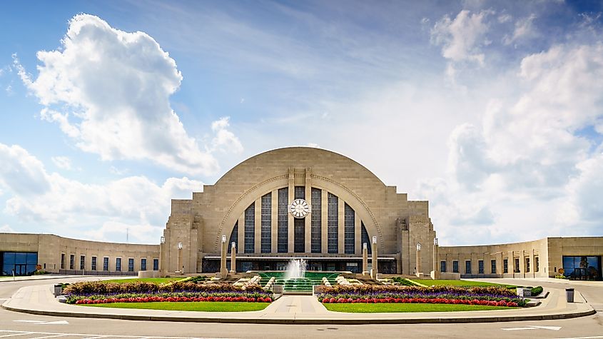 Historic Cincinnati Union Terminal building housing the Cincinnati Museum Center that includes three museums, a library and a theater