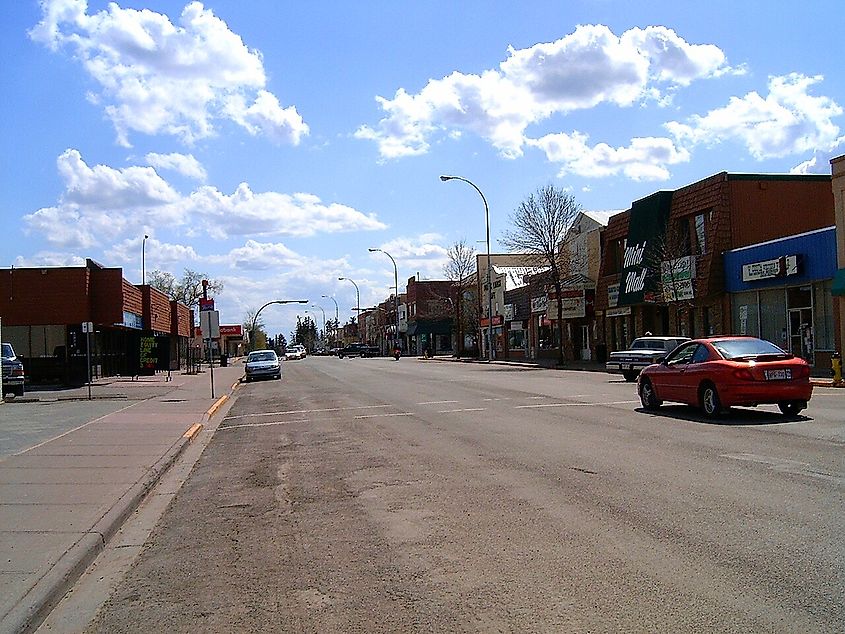 Main Street of Olds, Alberta.