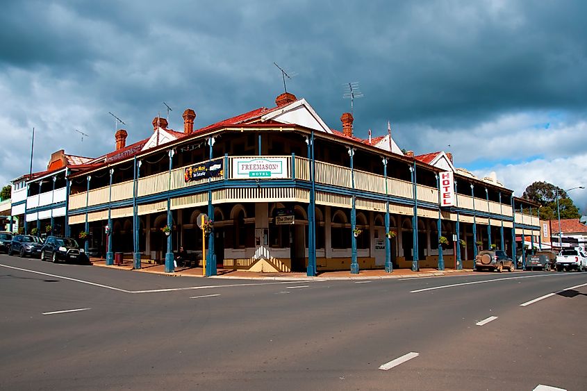 View of downtown Bridgetown in Western Australia.