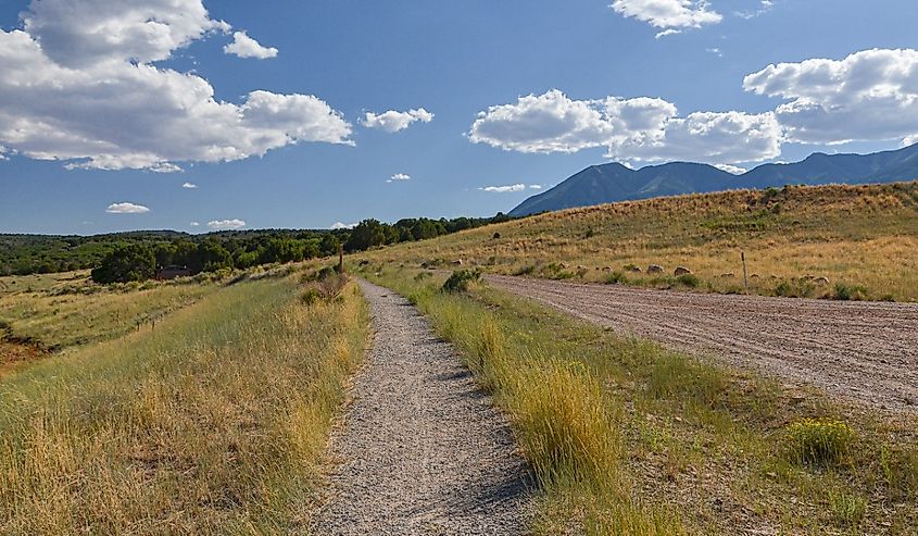 Trail near Lloyds Lake in Monticello, San Juan County, Utah.