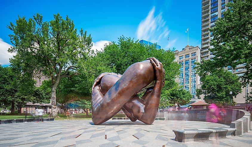 The Embrace, Boston Common, Massachusetts.