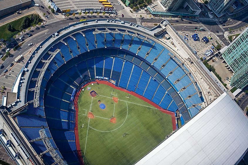 Aerial view of the Rogers Centre, Toronto, Ontario, Canada