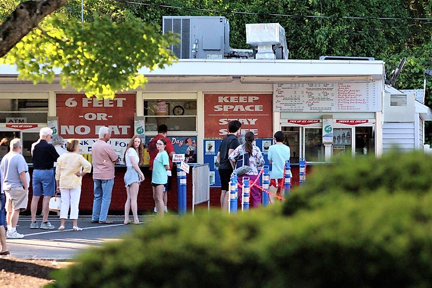 An ice cream joint on Crescent Road in the town of Halfmoon, New York.
