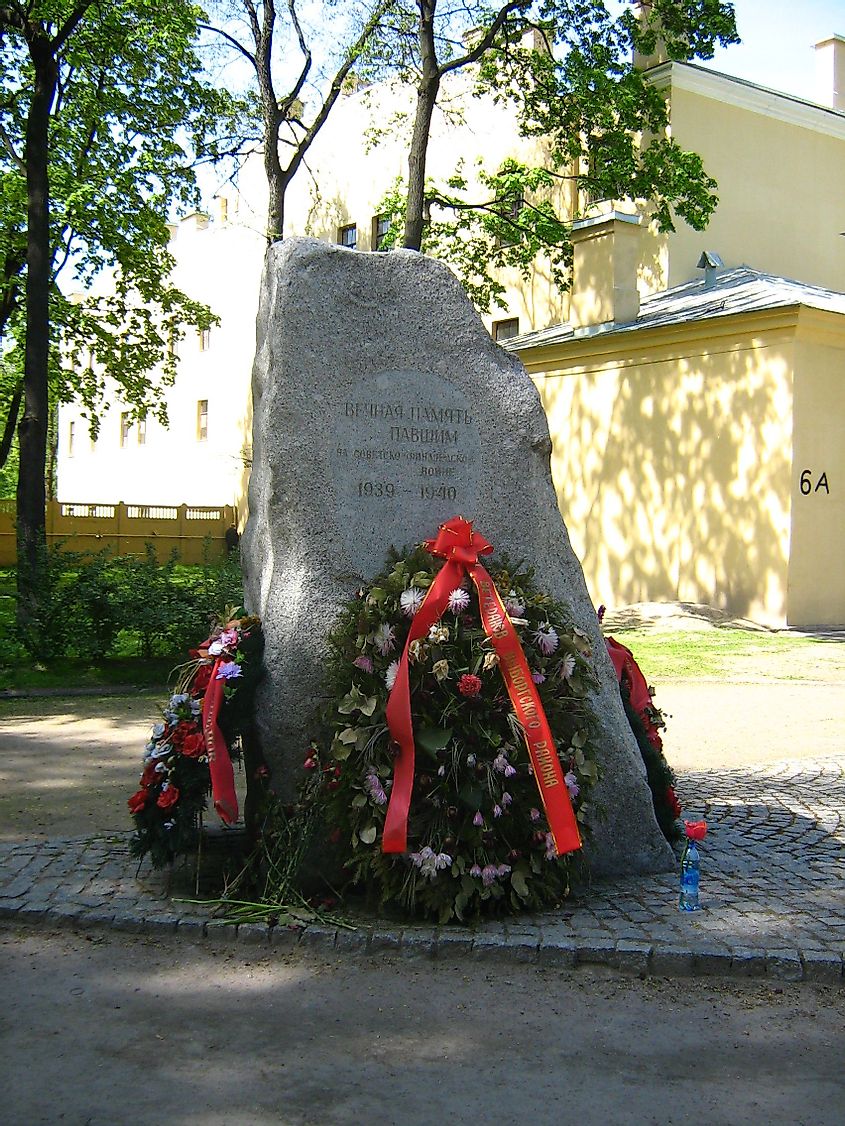 Monument, devoted to the victims of the Soviet–Finnish War 1939–1940