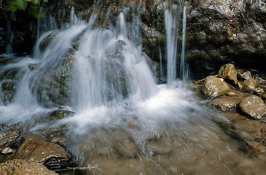 A waterfall near Sandia Park, New Mexico