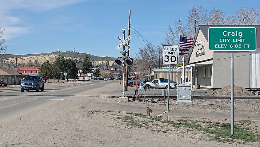 Street view in Craig, Colorado.