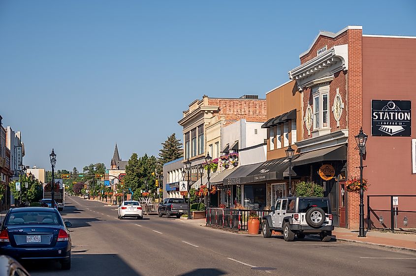 Storefronts in the historic downtown of Medicine Hat, Alberta