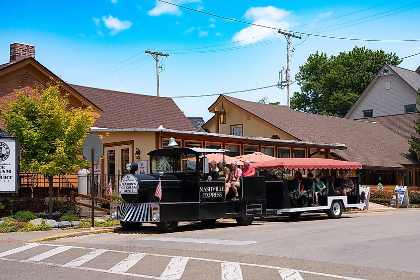 Street scene from historic downtown Nashville, Indiana.