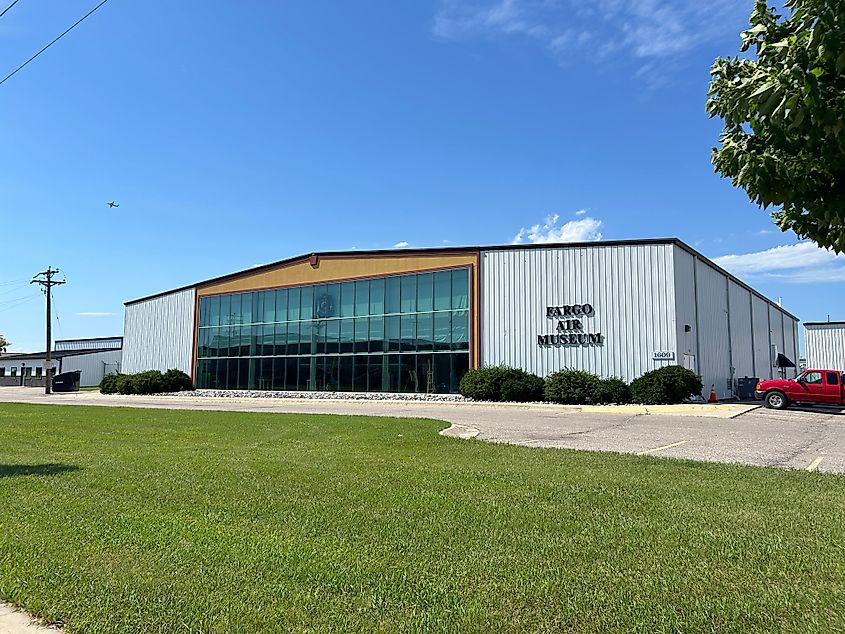 The exterior of the Fargo Air Museum.