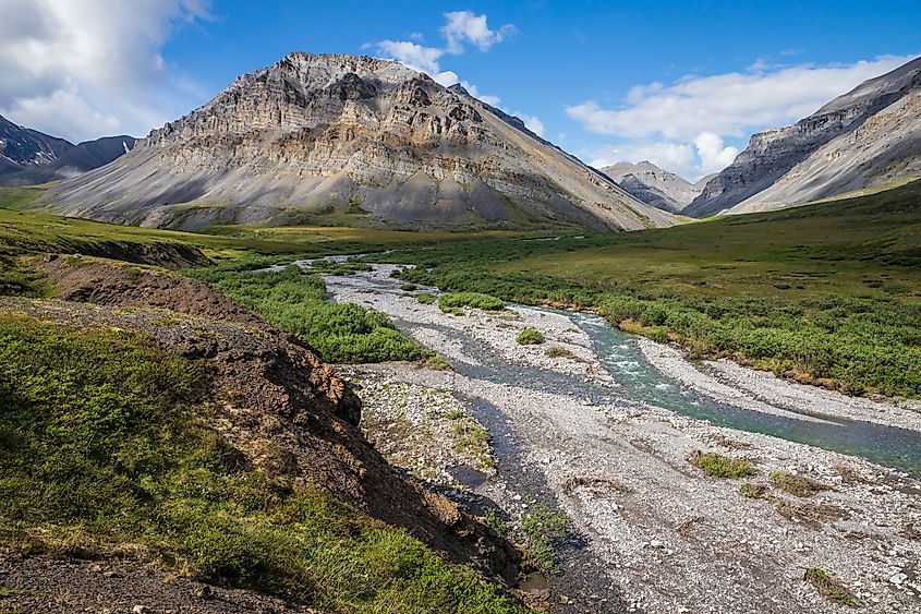 Spectacular scenery at the Gates of the Arctic National Park, Alaska.