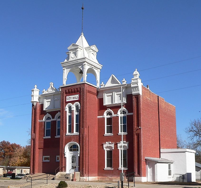 Tecumseh City Hall in Tecumseh, Nebraska.