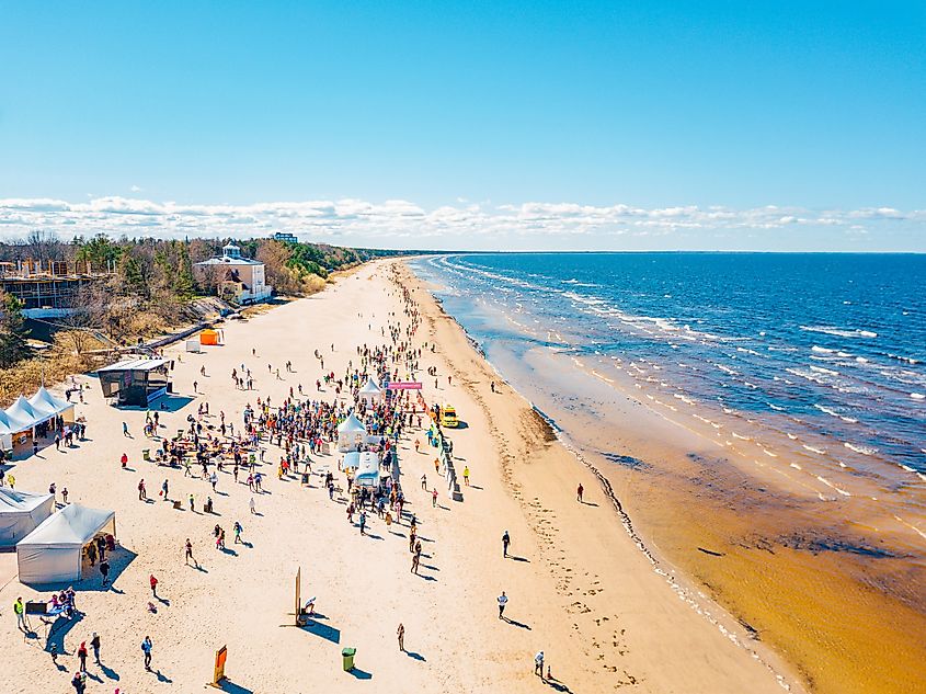  the sea shore in Jurmala, Latvia.