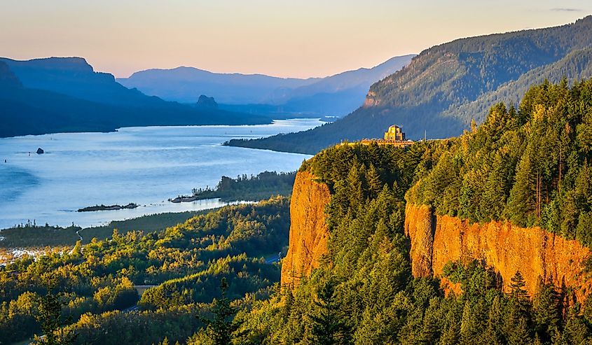 Sunset at Columbia River Gorge, Oregon