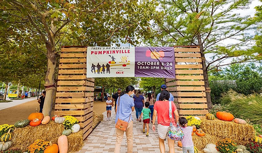 Oklahoma, Pumpkinville event at Myriad Botanical Gardens