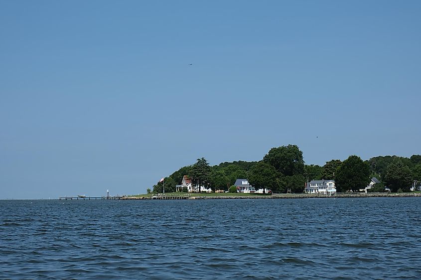 Crossing the Potomac River on the river taxi to Coltons Point near Leonardtown, Maryland