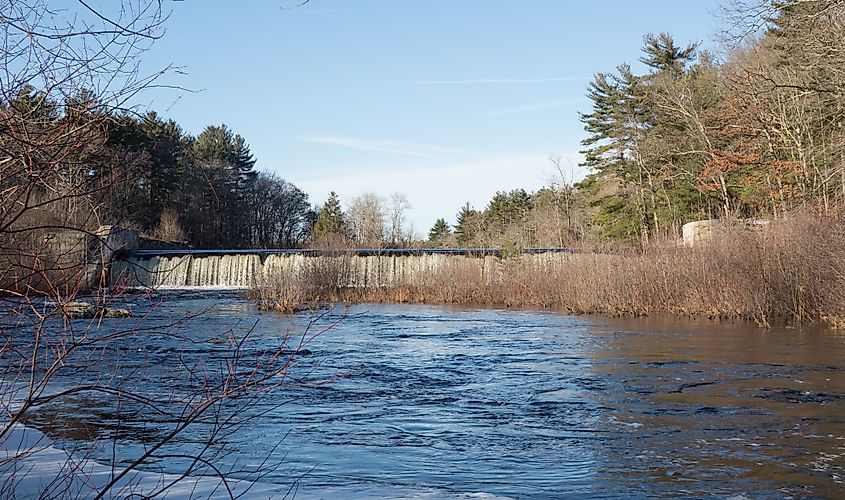 The Hope Dam in Scituate, Rhode Island.