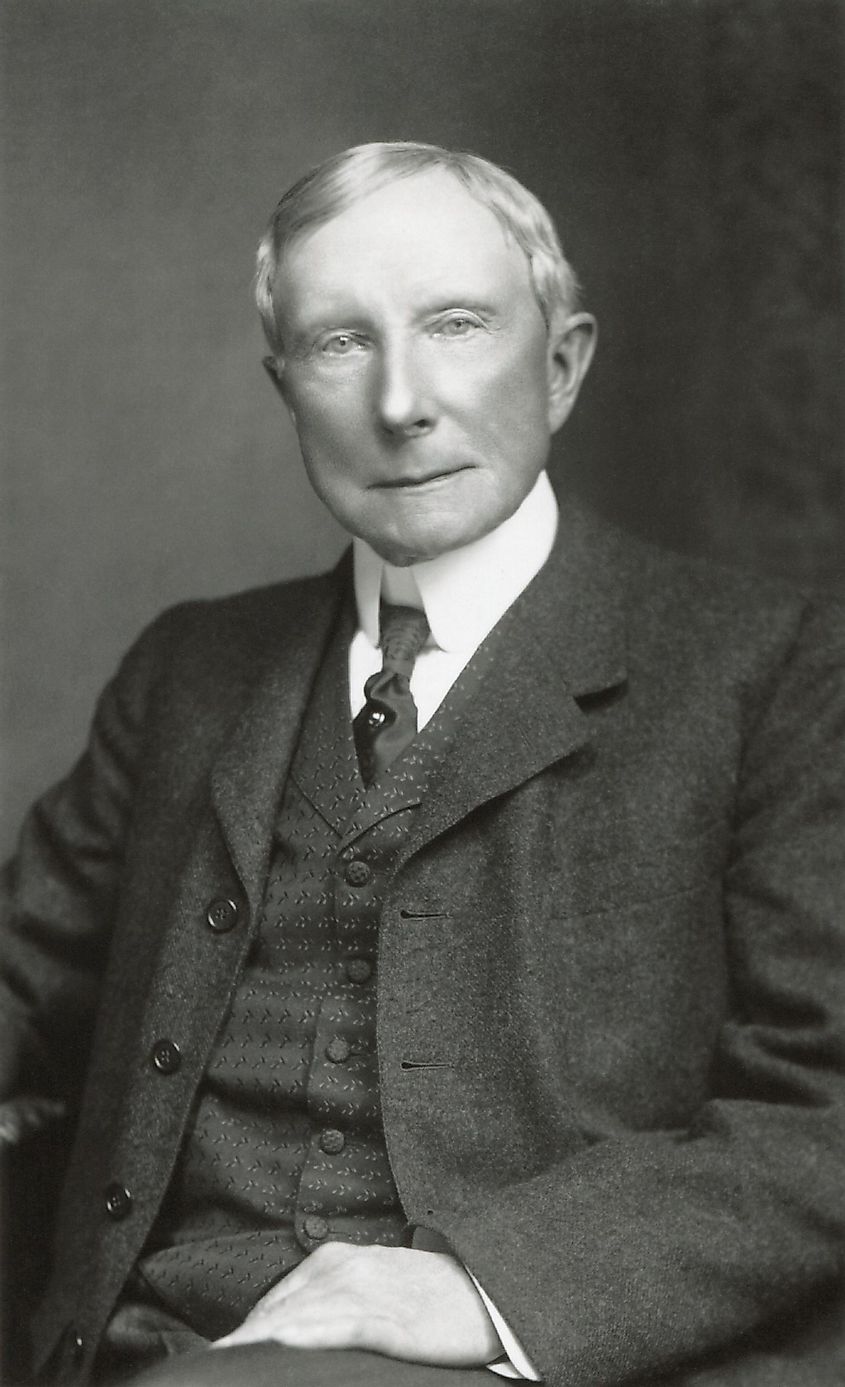 John D. Rockefeller, at the beginning of his 40 year 'retirement' in 1900. Studio portrait by Oscar White