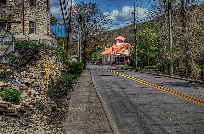 North Arkansas Railroad Depot in Eureka Springs, Arkansas.