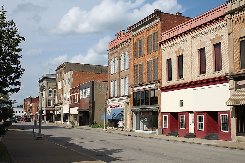 Downtown New Martinsville, West Virginia.