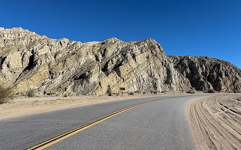 Mecca Hills viewed from Box Canyon Road