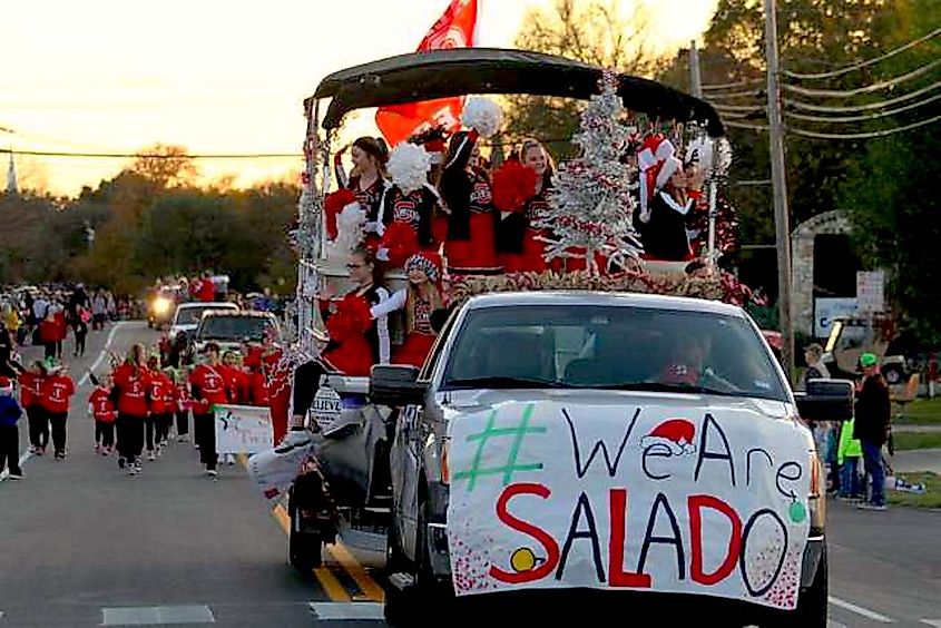 Christmas parade in Salado, Texas.