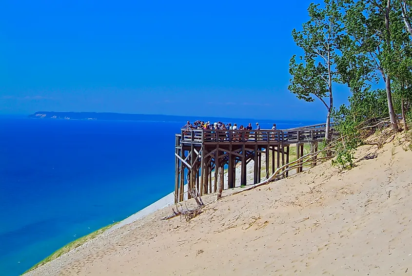 Sleeping Bear Dunes along Lake Michigan in Leelanau County, Michigan
