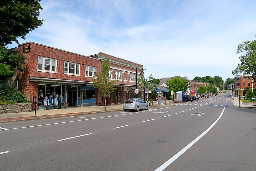 Main Street in Durham, New Hampshire.