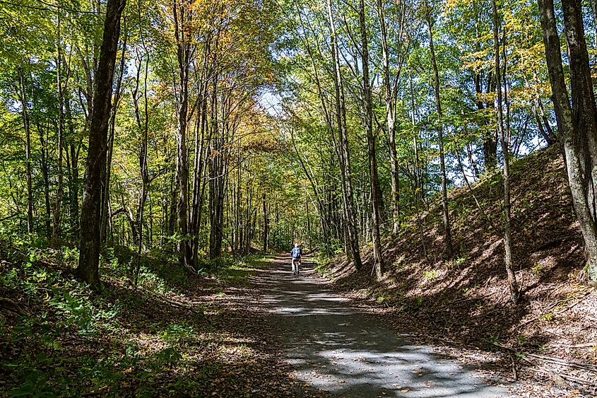 The Virginia Creeper Trail in Abingdon, Virginia.