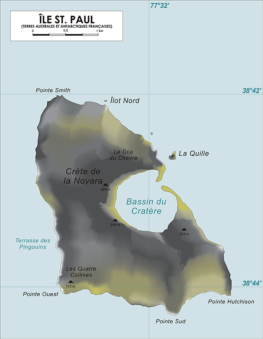Ile Saint Paul map