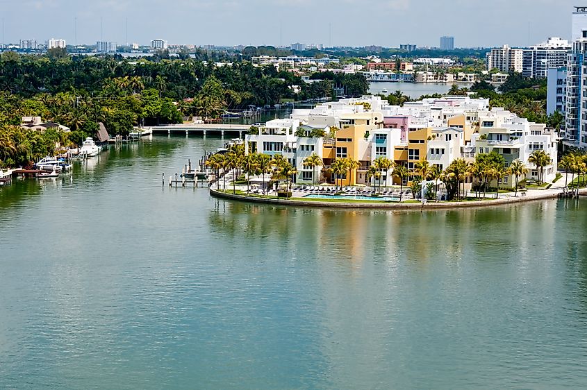 Luxury condominium units in Indian Creek, Miami Beach.