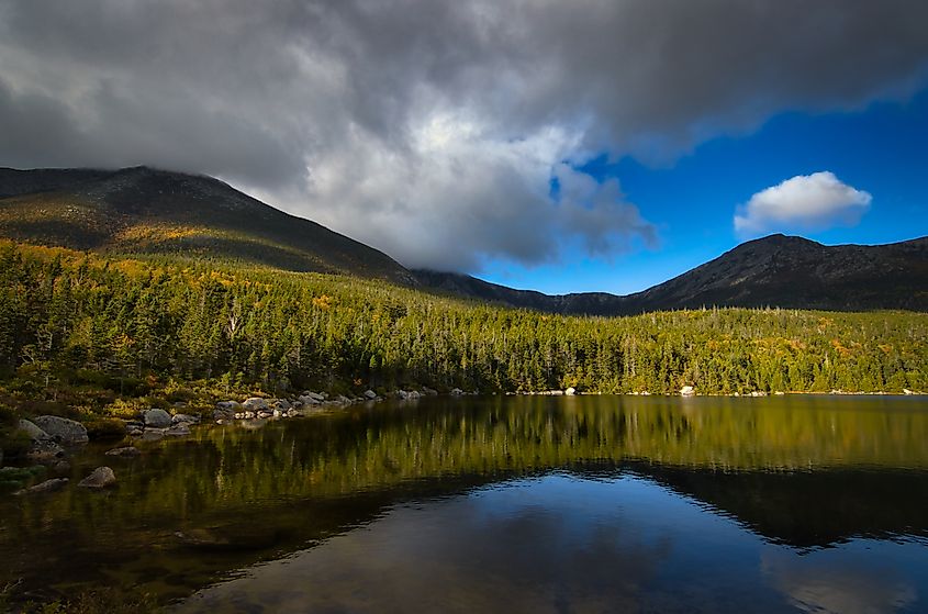 Hiking through the wilderness of Baxter State Park, Maine