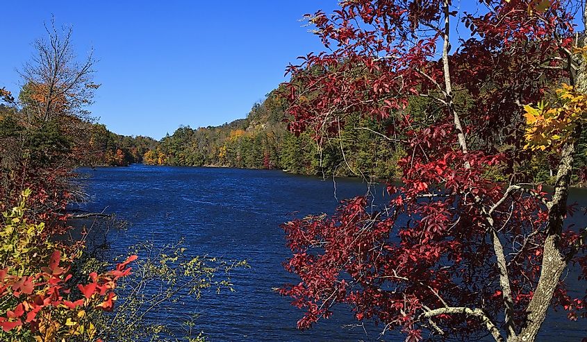 Bear Lake in Tuckasegee, North Carolina in the Fall