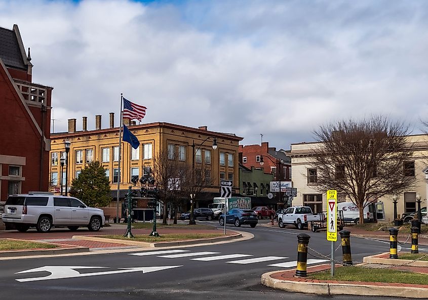 Town Square of Bardstown, Kentucky.