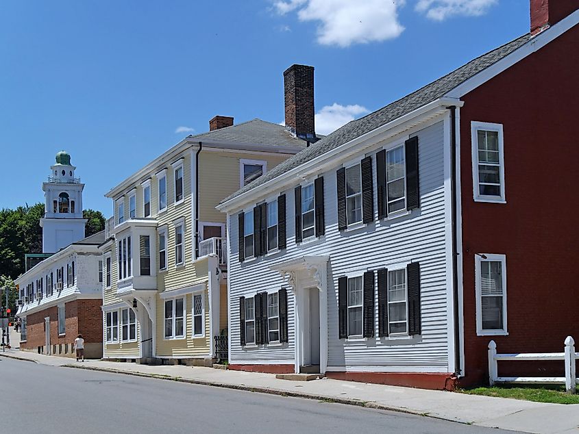 Historic homes in Plymouth, Massachusetts.